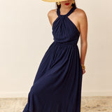 Robe Daphné bleu marine