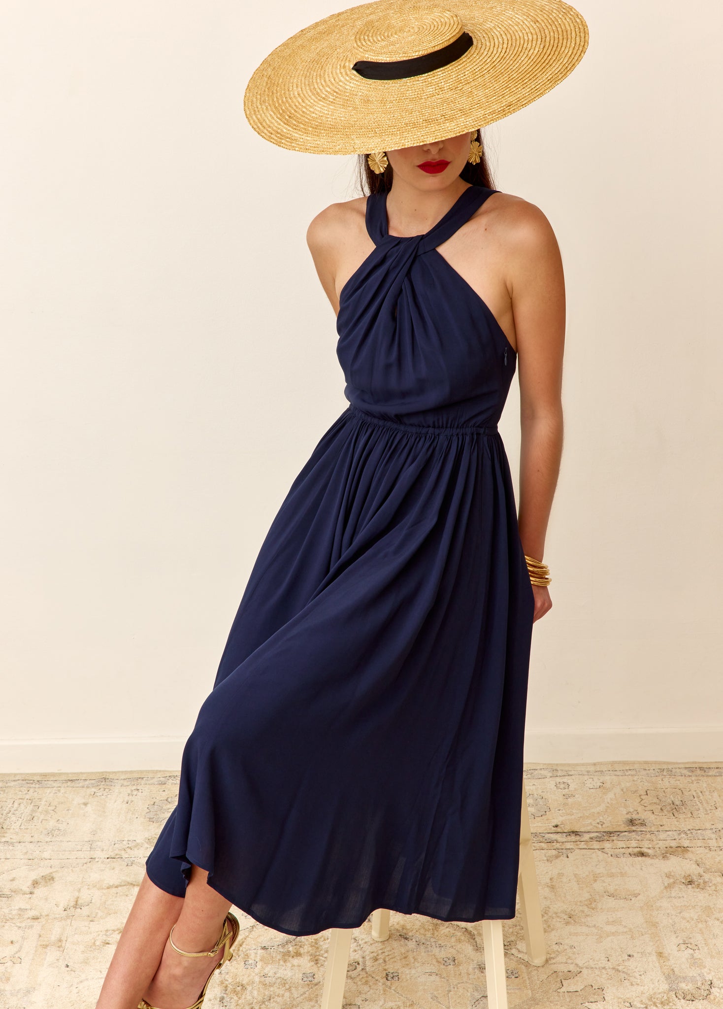 Robe Daphné bleu marine