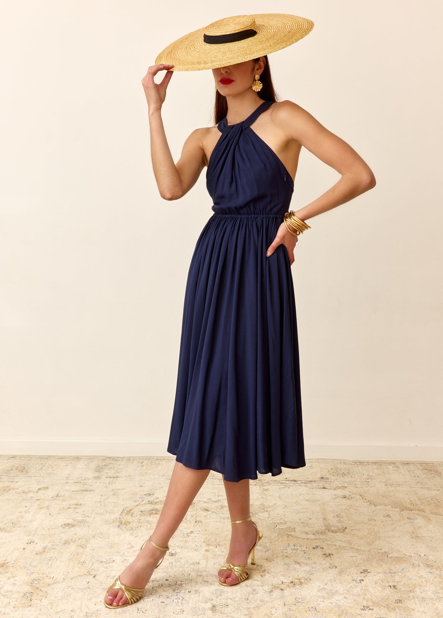 Robe Daphné bleu marine