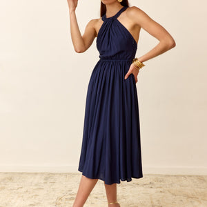 Robe Daphné bleu marine