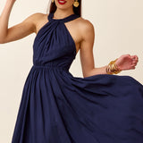 Robe Daphné bleu marine