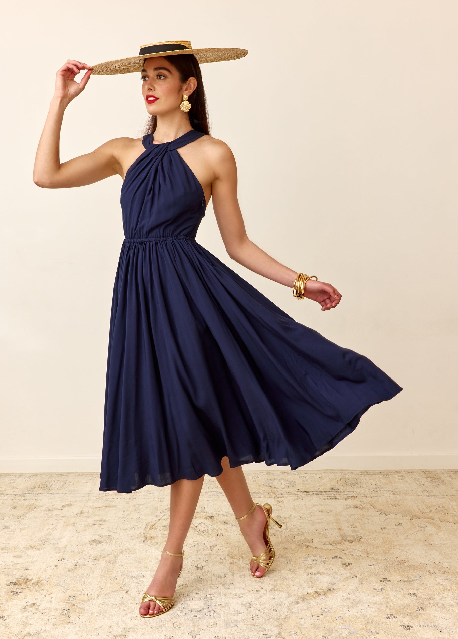 Robe Daphné bleu marine