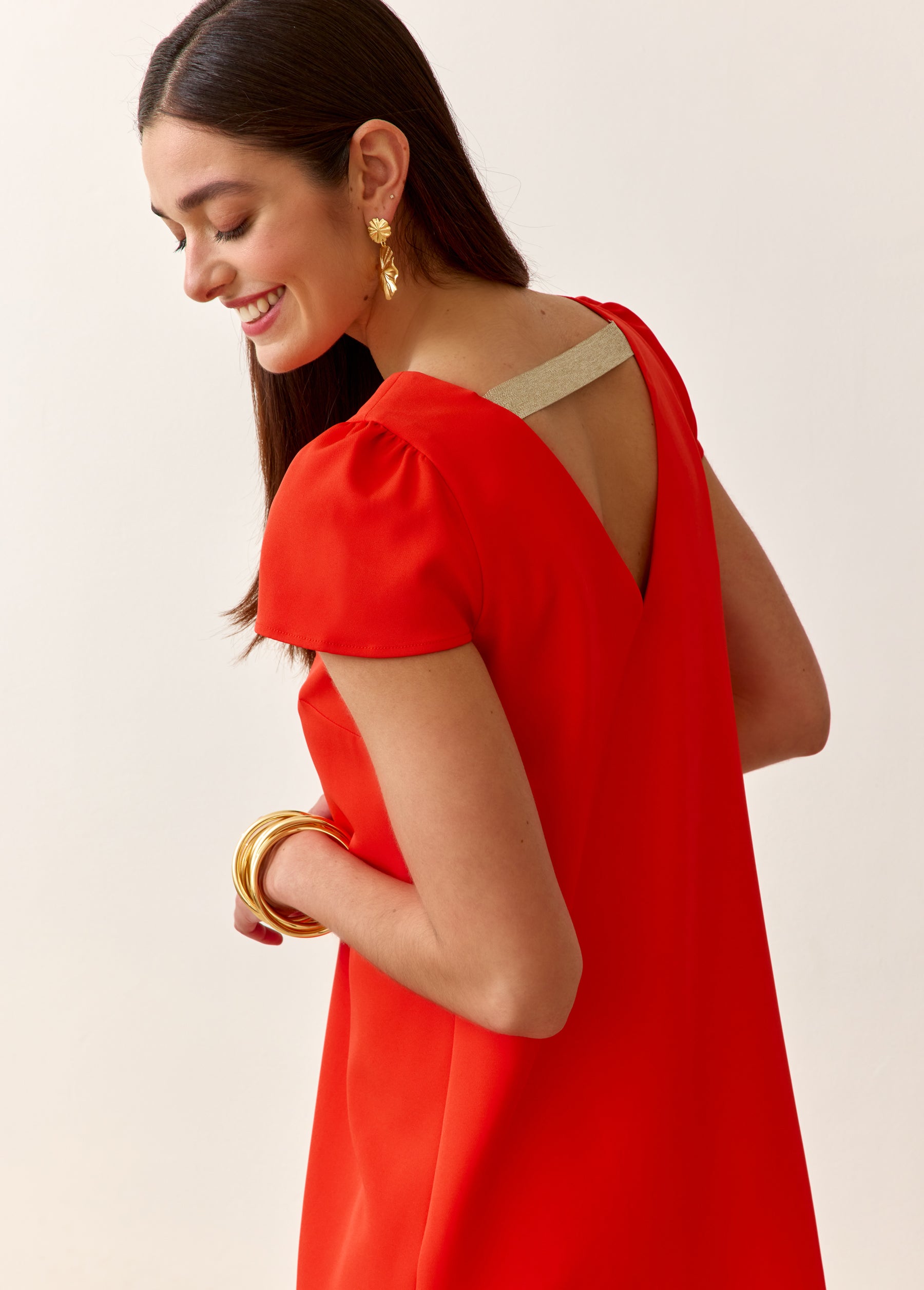 Robe Arlo Rouge orangé