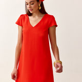 Robe Arlo Rouge orangé