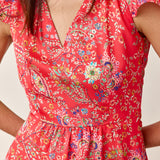 Robe Lyre imprimé corail