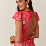 Robe Lyre imprimé corail