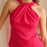 Top Daphné rose framboise