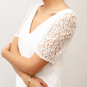 Robe Alba blanc cassé