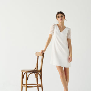 Robe Alba blanc cassé